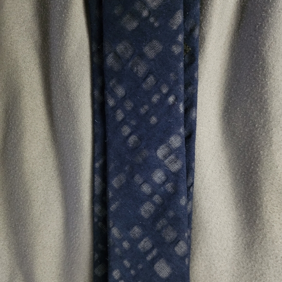 Marwood Blue Skinny Cotton Tie - Picture 7 of 10